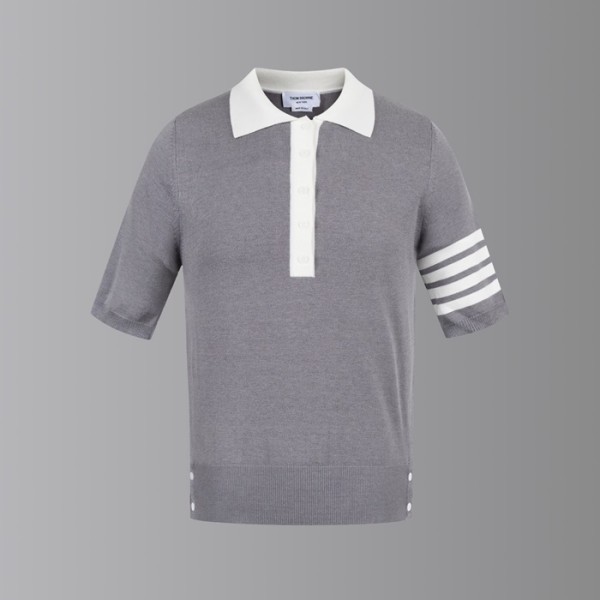 ❤톰브라운 여성 폴로 니트 반팔티 - Thom Browne Womens Polo Knit - thc7666x