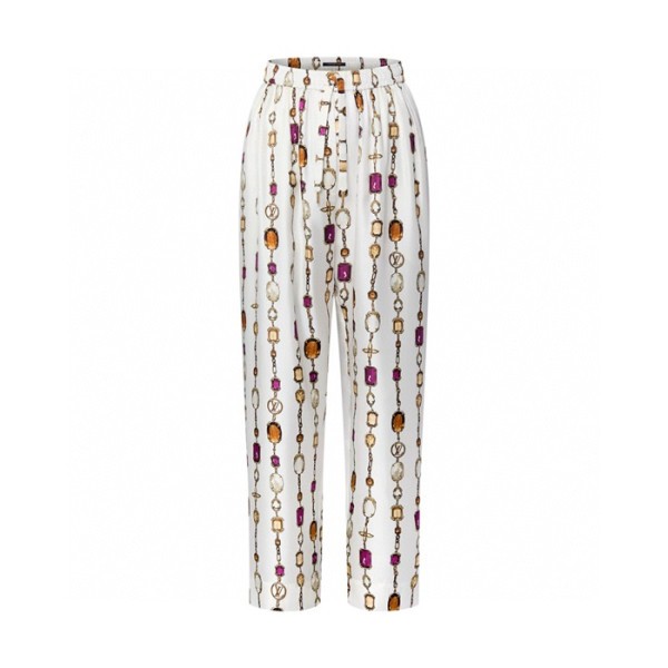 ❤루이비통 여성 네크리스 프린트 파자마 팬츠 - Louis vuitton Womens Necklace Print Pajama Pants - lvc7707x