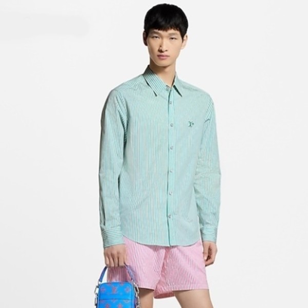 ❤루이비통 남성 모노그램 스트라이프드 셔츠 - Louis vuitton Mens Monogram striped shirt - lvc7715x