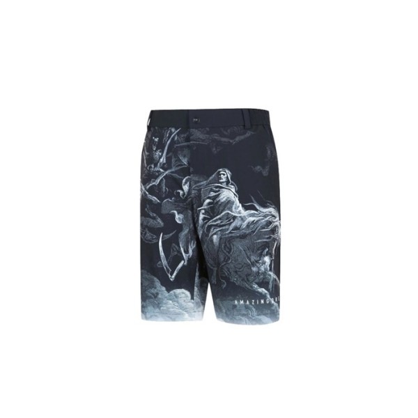 ❤[AMAZINGCRE] 어메이징크리 남성 단테 인페르노 패턴 쇼츠 팬츠 - gol1751x