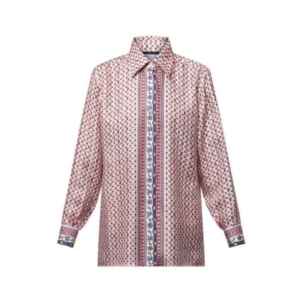 ❤루이비통 여성 모노그램 실크 셔츠 - Louis vuitton Womens Monogram Silk Shirt - lvc7746x