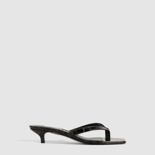 ❤토템 여성 크로커 엠보스드 힐드 플립 플랍 - Toteme Womens Crocker Embossed Heeled Flip Flop - tos6362x