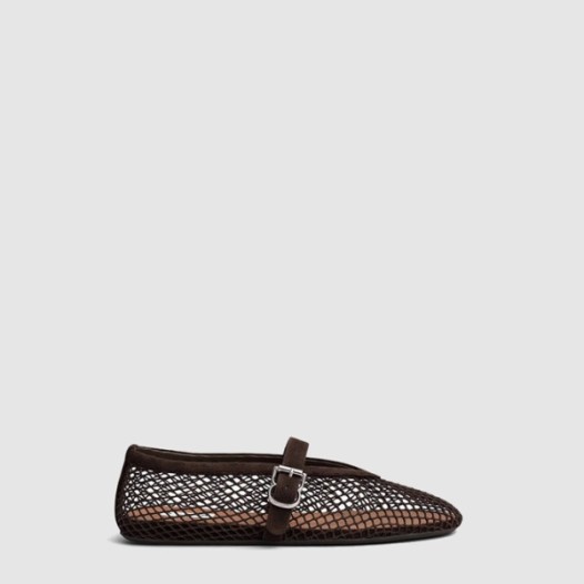 ❤알라이아 여성 피시넷 발레 플랫 슈즈 - Alaia Womens Fishnet Ballet Flat Shoes - als6363x