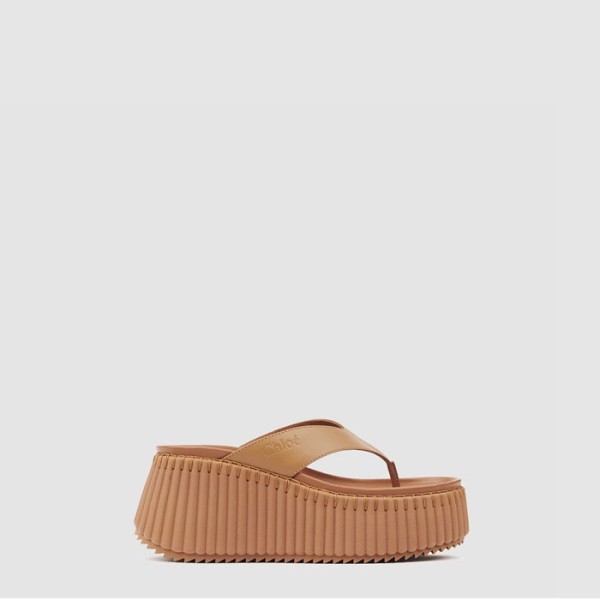 ❤끌로에 여성 Nama 웨지 슬라이드 - Chloe Womens Nama Wedge Slide - chs6417x