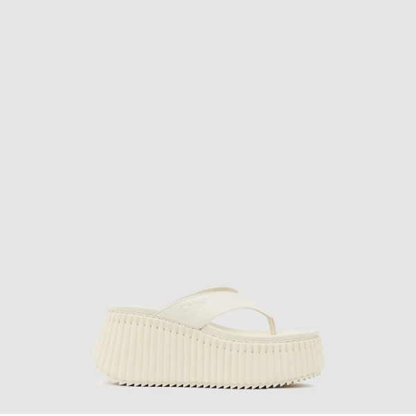 ❤끌로에 여성 Nama 웨지 슬라이드 - Chloe Womens Nama Wedge Slide - chs6418x