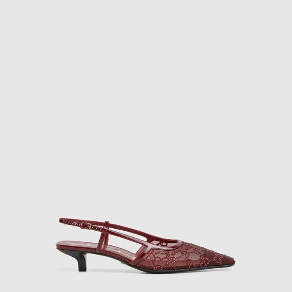 ❤구찌 여성 GG 크리스털 슬링백 펌프스 - Gucci Womens GG Crystal Slingback Pumps - gus6454x