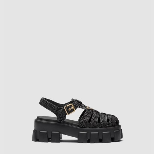 ❤프라다 여성 모놀리스 크로셰 케이지 샌들 - Prada Womens Monolis Crochet Cage Sandals - prs6571x