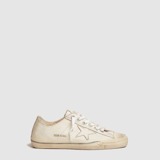 ❤골든구스 여성 빈티지 이펙트 레더 브이스타 - Golden Goose Womens Vintage Effect Leather V-Star - gos6584x