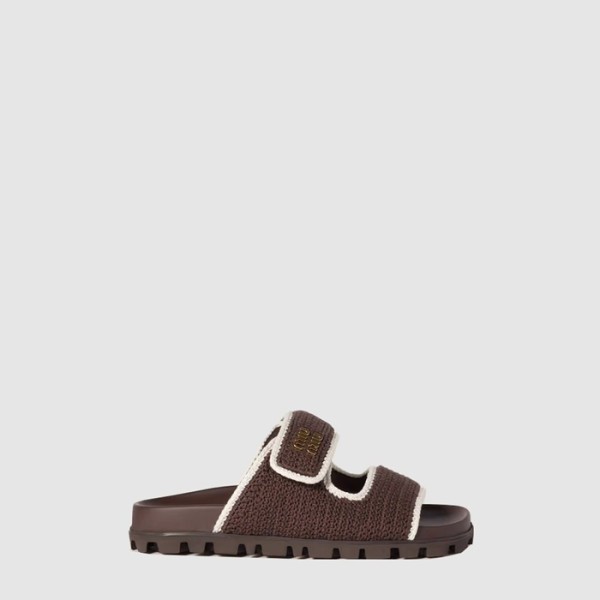 ❤미우미우 여성 크로셰 니트 슬라이드 - Miumiu Womens Crochet Knit Slide - mis6644x