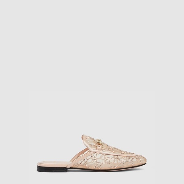 ❤구찌 여성 GG 크리스털 프린스타운 슬리퍼 - Gucci Womens GG Crystal Princetown Slippers - gus6652x