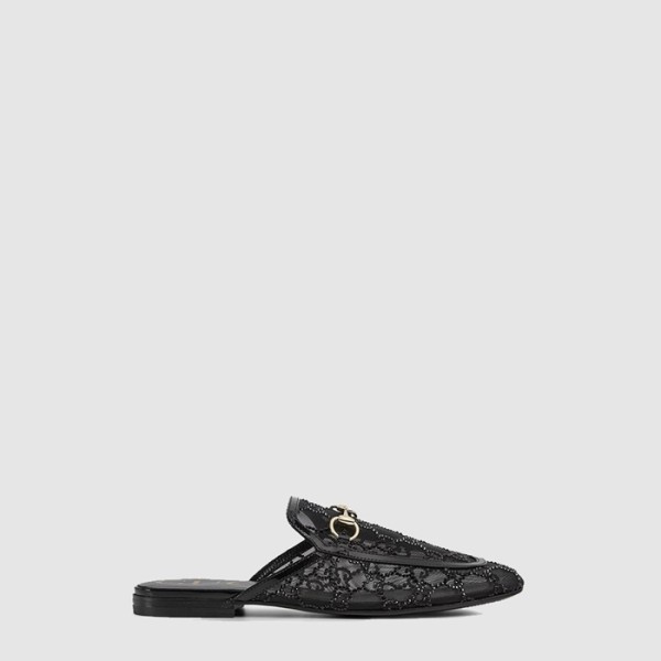 ❤구찌 여성 GG 크리스털 프린스타운 슬리퍼 - Gucci Womens GG Crystal Princetown Slippers - gus6653x