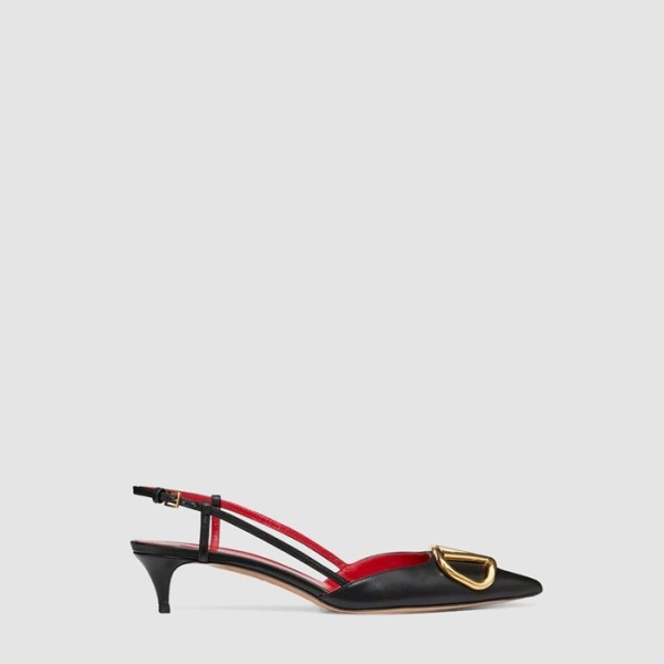❤발렌티노 여성 브이로고 시그니처 슬링백 펌프스 - Valentino Womens Calfskin V-Logo Signature Slingback Pumps - vas6687x