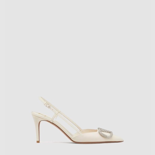 ❤발렌티노 여성 브이로고 시그니처 슬링백 펌프스 - Valentino Womens Calfskin V-Logo Signature Slingback Pumps - vas6689x