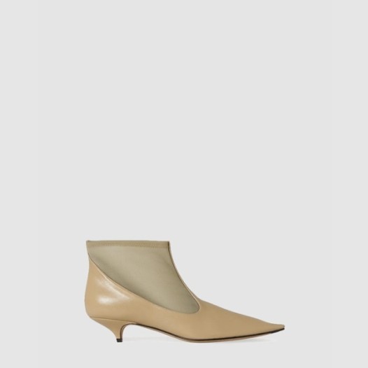 ❤더 로우 여성 메시 나일론 & 가죽 부티 - The Row Womens Mesh Nylon & Leather Booties - ths6737x