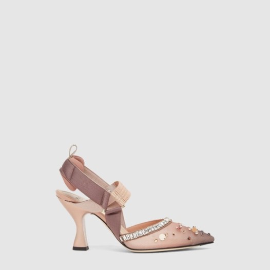 ❤펜디 여성 콜리브리 하이 힐 슬링백 - Fendi Womens Colibri High Heel Slingback - fes6743x