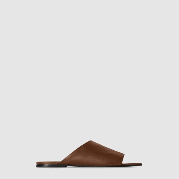 ❤더 로우 여성 Signum 가죽 슬리퍼 - The Row Womens Signum Leather Slippers - ths6829x