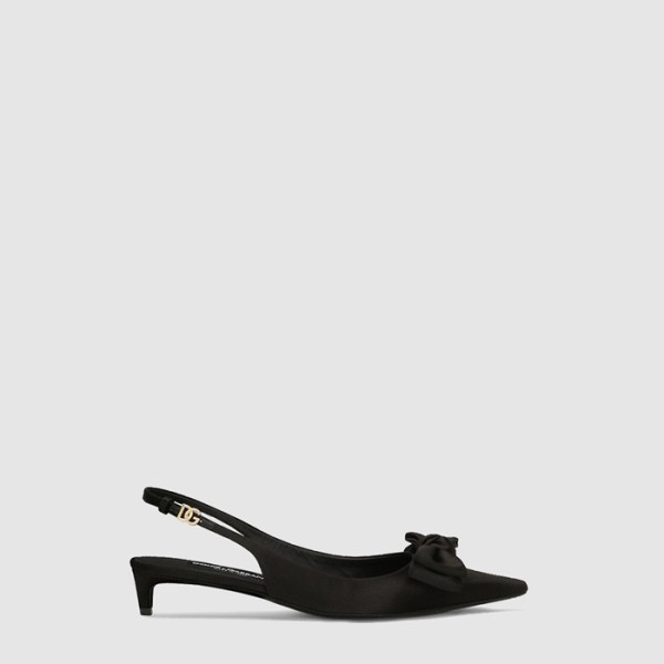 ❤돌체앤가바나 여성 보 디테일 새틴 슬링백 - Dolce&Gabbana Womens Bow Detail Satin Slingback - dos6842x