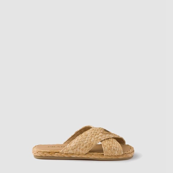 ❤프라다 여성 라피아 슬라이드 - Prada Womens Raffia Slide - prs6869x