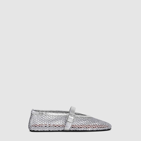 ❤알라이아 여성 피시넷 발레 플랫 슈즈 - Alaia Womens Fishnet Ballet Flat Shoes - als6912x
