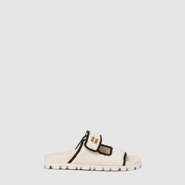 ❤미우미우 여성 크로셰 니트 슬라이드 - Miumiu Womens Crochet Knit Slide - mis6984x