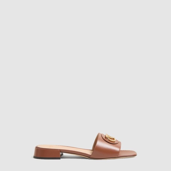 ❤발렌티노 여성 브이로고 시그니처 카프스킨 슬라이드 샌들 - Valentino Womens V-Logo Signature Calfskin Slide Sandals - vas6988x