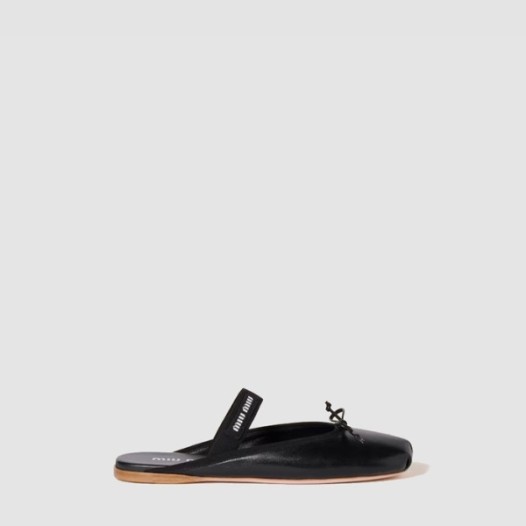 ❤미우미우 여성 새틴 발레리나 뮬 - Miumiu Womens Satin Ballerina Mule - mis7079x