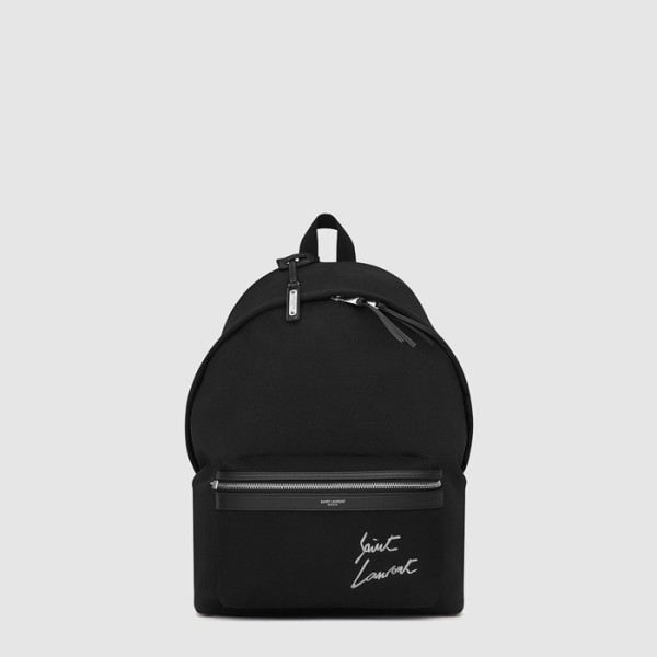 ❤입생로랑 남성 시그니처 자수 시티 백팩 - Saint Laurent Mens Signature Embroidery City Backpack - ysb8128x