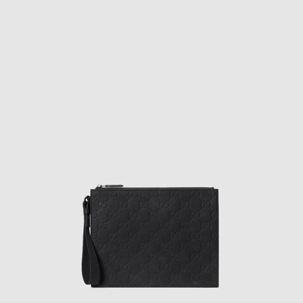 ❤구찌 남성 GG 러버 효과 파우치 - Gucci Mens GG Rubber Effect Pouch - gub9190x