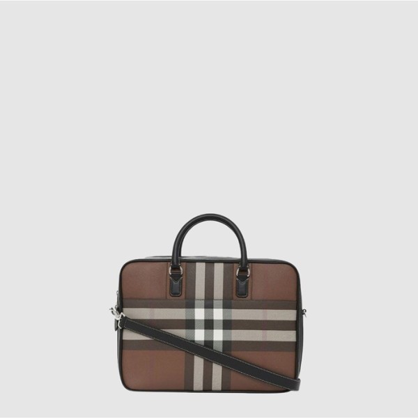 ❤버버리 남성 체크 레더 브리프케이스 - Burberry Mens Check Leather Briefcase - bub9259x