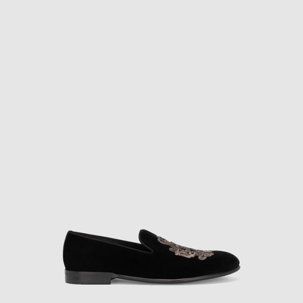 ❤돌체앤가바나 남성 자수 벨벳 로퍼 - Dolc&Gabbana Mens Embroidered Velvet Loafers - dos7201x