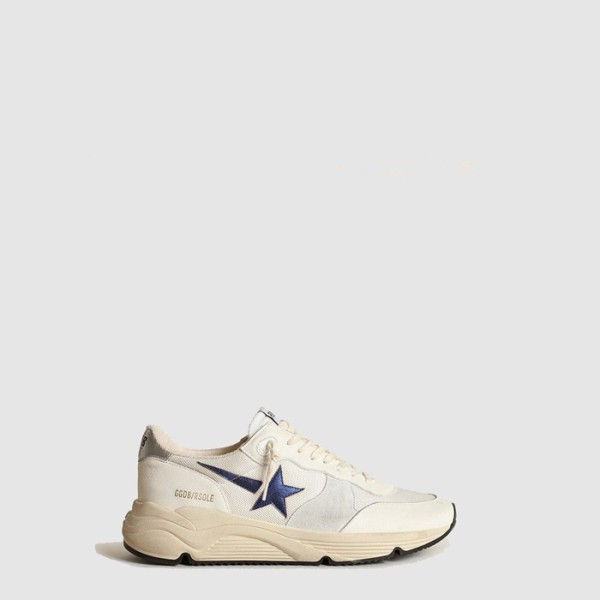 ❤골든구스 남성 블루 라미네이티드 레더 스타 런닝솔 - Golden Goose Mens Blue Laminated Leather Star Running Sole - gos7419x
