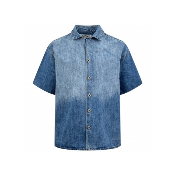 ❤로에베 남성 반팔 셔츠 - Loewe Mens Denim Shirts - loc7941x