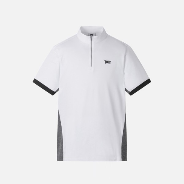 ❤PXG 남성 썸머 카라 블럭 하프 집업 티셔츠 - gol1771x