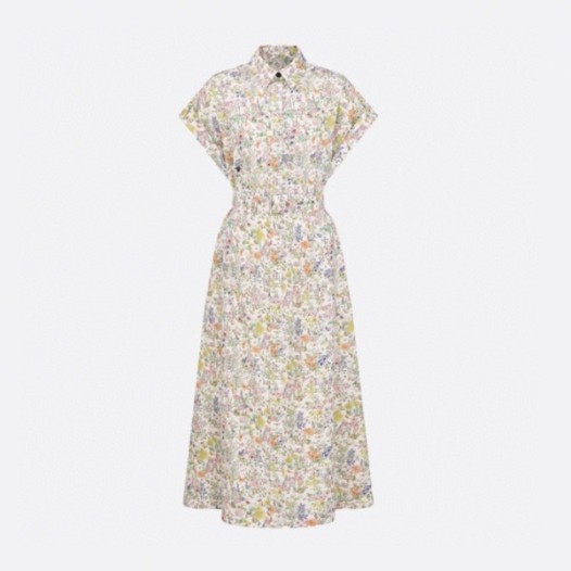 ❤디올 여성 벨트 미디 셔츠 드레스 - Dior Womens Belted Midi Shirt Dress - dic7956x