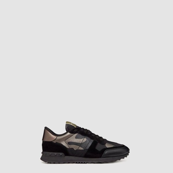 ❤발렌티노 남성 라미네이트 가공 카무플라주 느와르 락러너 스니커즈 - Valentino Mens Laminated Camouflage Noir Rockrunner Sneakers - vas7558x