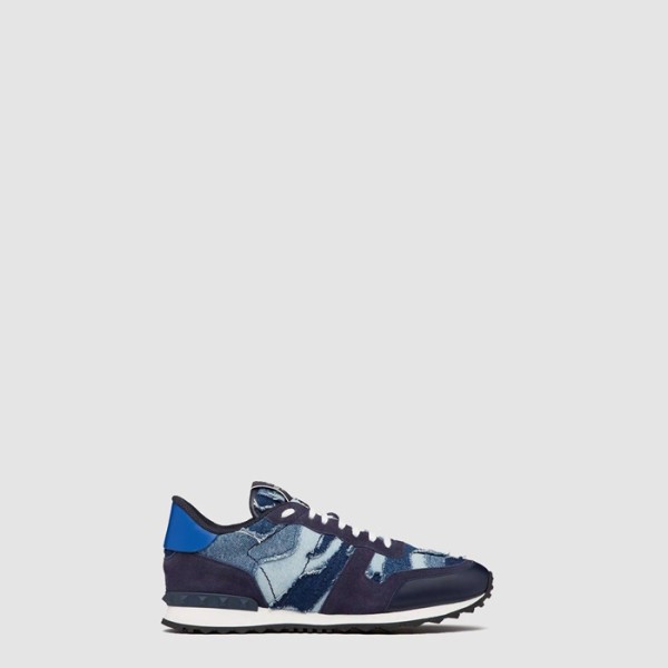 ❤발렌티노 남성 라미네이트 가공 카무플라주 느와르 락러너 스니커즈 - Valentino Mens Laminated Camouflage Noir Rockrunner Sneakers - vas7559x