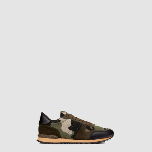 ❤발렌티노 남성 라미네이트 가공 카무플라주 느와르 락러너 스니커즈 - Valentino Mens Laminated Camouflage Noir Rockrunner Sneakers - vas7560x