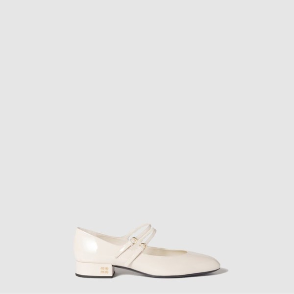 ❤미우미우 여성 버클 장식 페이턴트 가죽 슬링백 펌프스 - Miu Miu Buckle-embellished Patent Leather Slingback Pumps - mis7754x