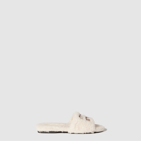 ❤미우미우 여성 시어링 슬라이드 - Miu Miu Womens Shearling Slides - mis7775x