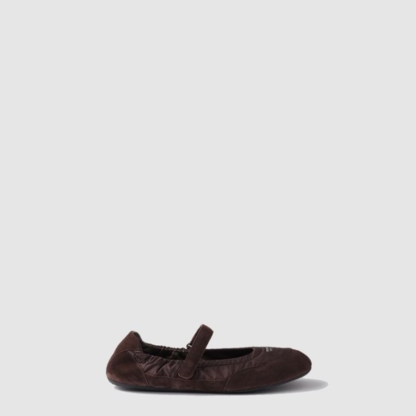 ❤프라다 여성 컬랩스 리나일론 및 스웨이드 발레리나 - Prada Collapsible Re-Nylon and Suede Ballerina - prs7873x