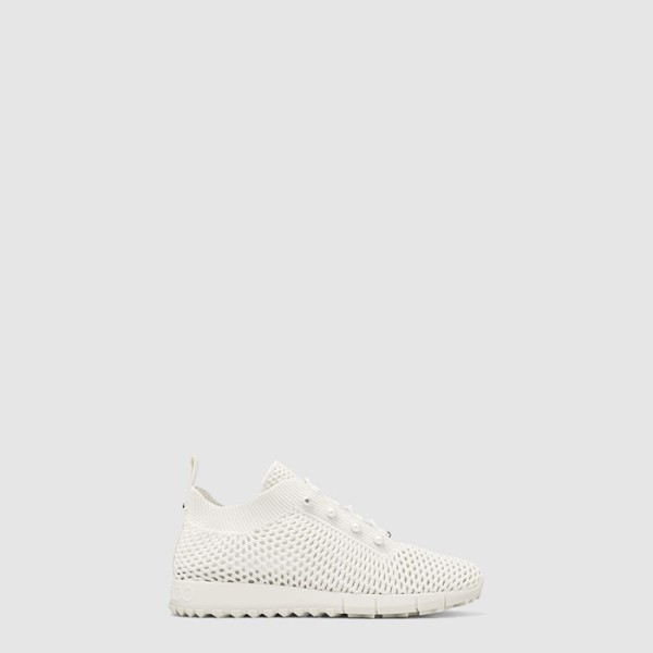 ❤지미추 여성 벨레스 라테 크로셰 니트 로우탑 스니커즈 - Jimmy Choo Veles Latte Crochet Knit Low-Top Sneakers - jis7895x