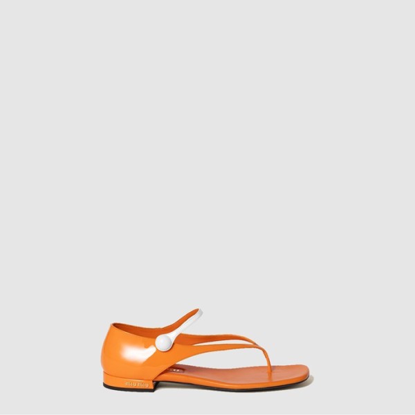 ❤미우미우 여성 투톤 페이턴트 가죽 메리제인 통 샌들 - Miu Miu Two-tone Patent Leather Mary Jane Thong Sandals - mis7918x