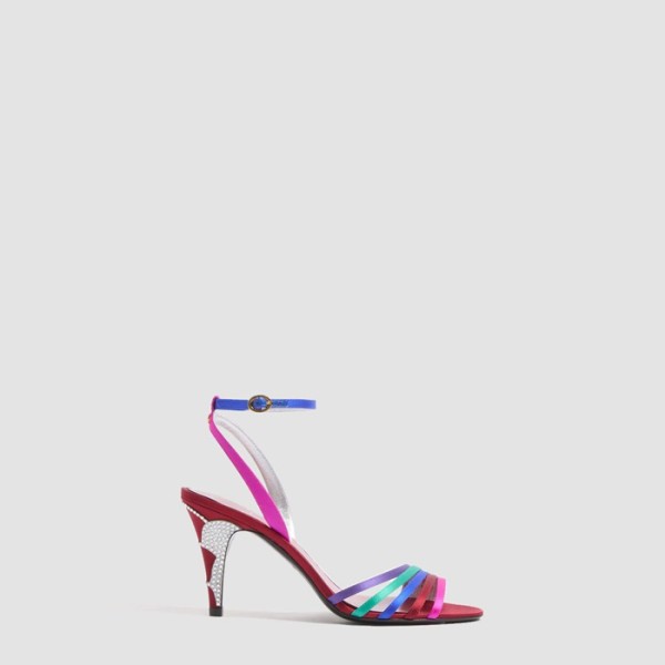 ❤발렌티노 여성 레이디크러쉬 크리스털 장식 새틴 샌들 - Valentino Lady Crush Crystal-Embellished Satin Sandals - vas7950x