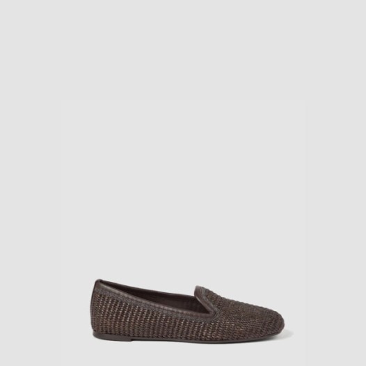 ❤브루넬로 쿠치넬리 여성 테크노 라피아 로퍼 - Brunello Cucinelli Womens Techno Raffia Loafer - brs7985x
