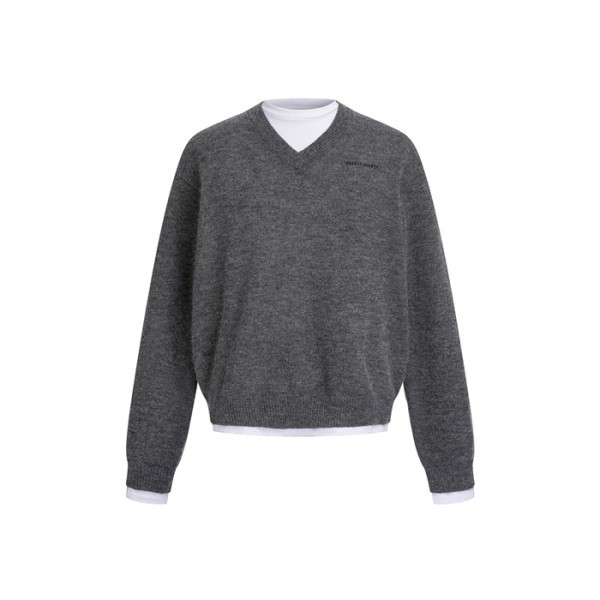 ❤미우미우 남/녀 브이넥 니트웨어 - Miumiu Unisex V-neck Knitwear - mic8069x