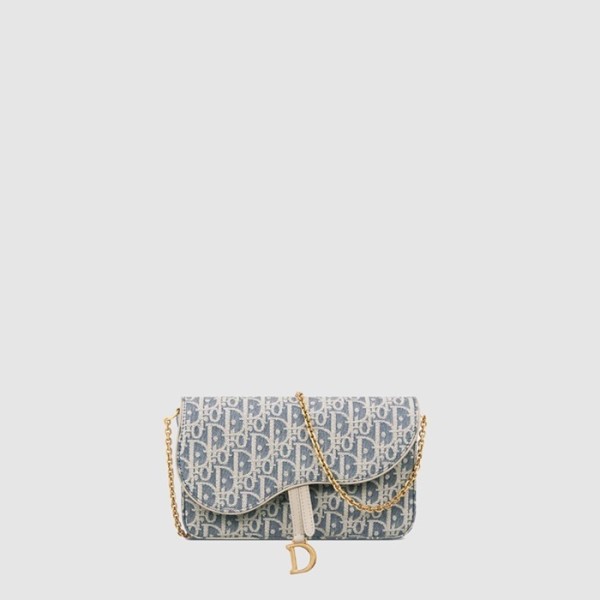 ❤디올 여성 새들 미디엄 체인 파우치 - Dior Womens Saddle Medium Chain Pouch - dib9548x