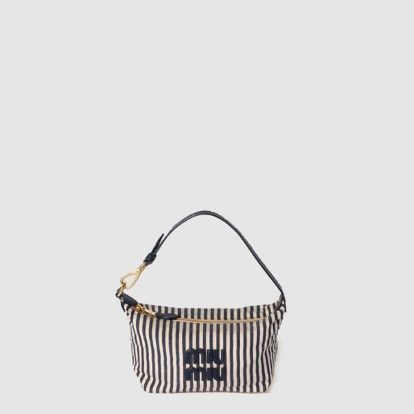 ❤미우미우 여성 로고 장식 자카드 패브릭 파우치 - Miumiu Womens Logo-embellished Jacquard Fabric Pouch - mib9639x