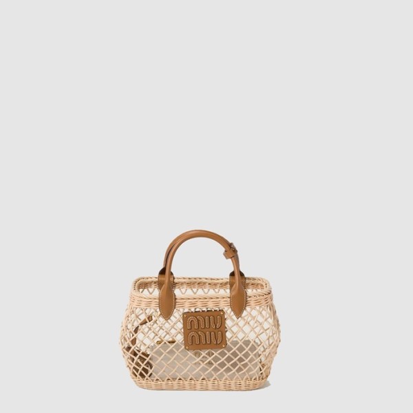 ❤미우미우 여성 라탄 토트백 - MiuMiu Womens Rattan Tote Bag - mib9658x