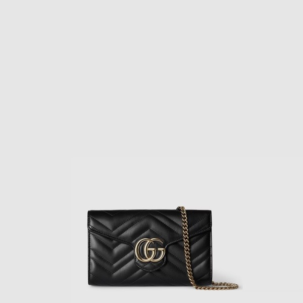 ❤구찌 여성 GG 마몽 체인 지갑 - Gucci Womens GG Marmont Chain Wallet - gub9704x