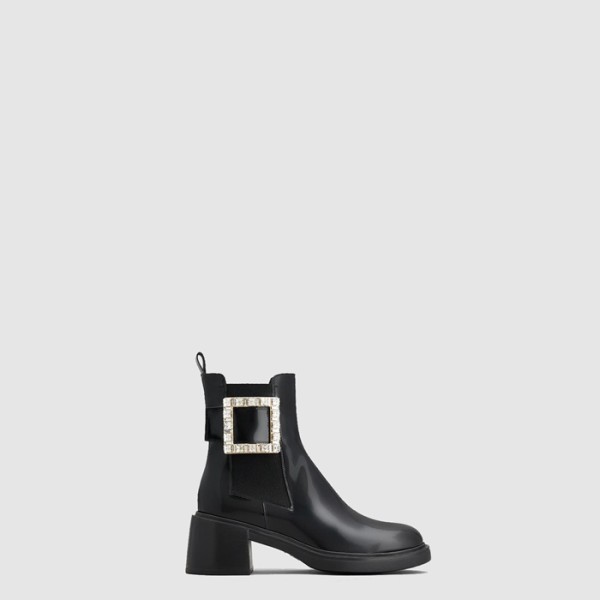 ❤로저비비에 여성 비브 레인저스 스트라스 버클 첼시 앵클 부츠 - Roger Vivier Womens Viv Rangers Strass Buckle Chelsea Ankle Boots - vis8195x